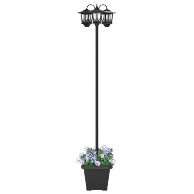 Lampion z 3 głowicami Czarny 32 x 32 x 188 cm Aluminium i ABS