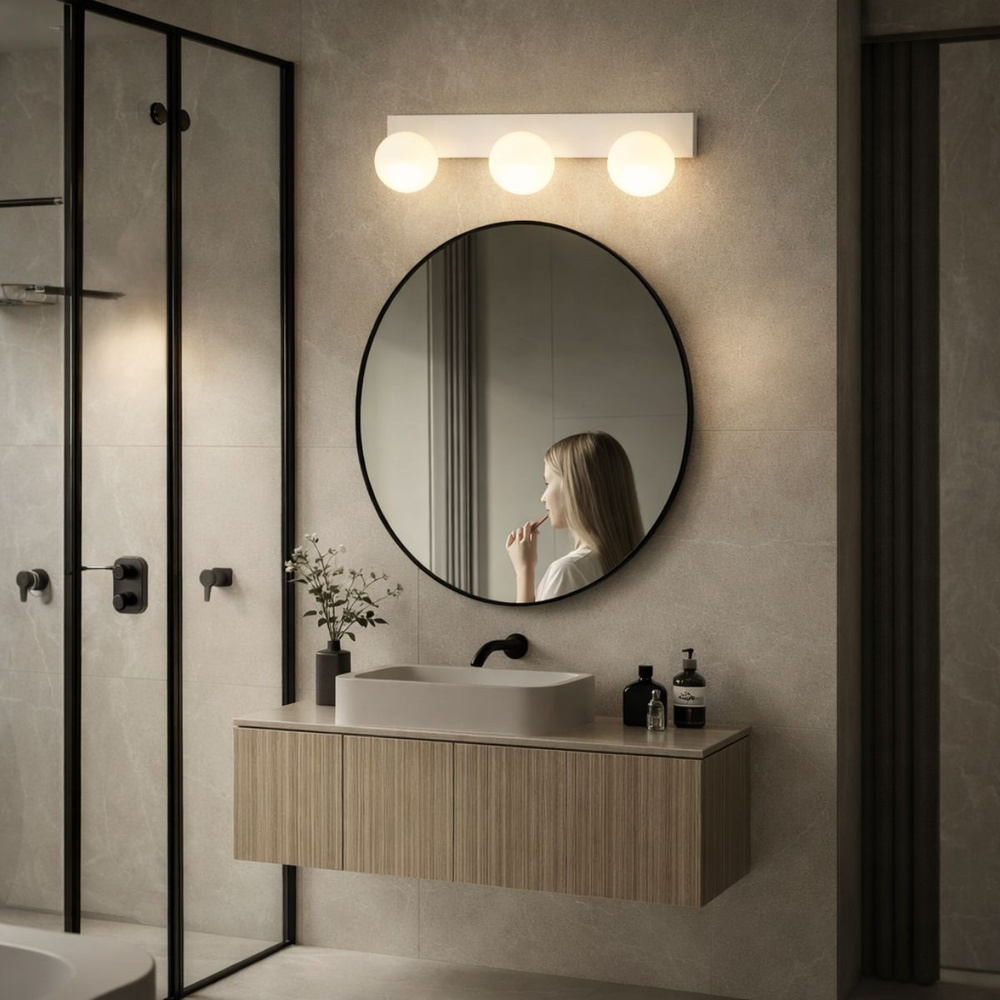 Kinkiet łazienkowy biały potrójny LED 3W 4000K Sing Candellux 23-72818