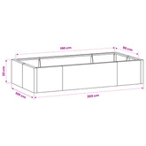 Mur oporowy 6 szt. 200 x 100 x 30 cm Stal kortenowska Rdzawy