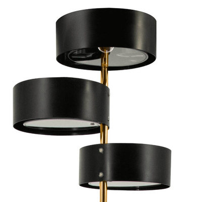 Nowoczesna lampa podlogowa led  ANTILA zloty, czarny