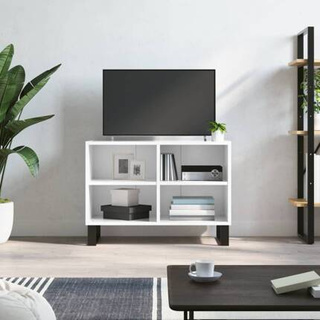 vidaXL Szafka pod TV, biała, wysoki połysk, 69,5x30x50 cm