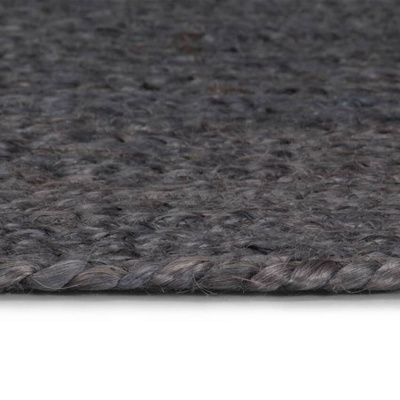 vidaXL Ręcznie wykonany dywan z juty, okrągły, 150 cm, ciemnoszary