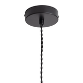 Lampa Wisząca ze szkła mlecznego Czarna ?30cm G9 Abruzzo Dizzaro Duo