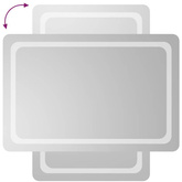 vidaXL Lustro łazienkowe z LED, 60x90 cm