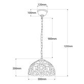 Lampa wisząca Szklany Witraż E27 Abruzzo Capolavoro 3