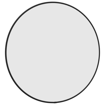 vidaXL Lustro ścienne, czarne, Ø 50 cm, okrągłe