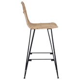 Stołek barowy 2 szt. naturalny 44 x 55 x 109 cm Rattan i Stal