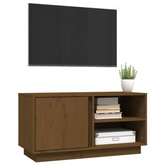 Szafka pod TV, miodowy brąz, 80x35x40,5 cm, lite drewno sosnowe vidaXL