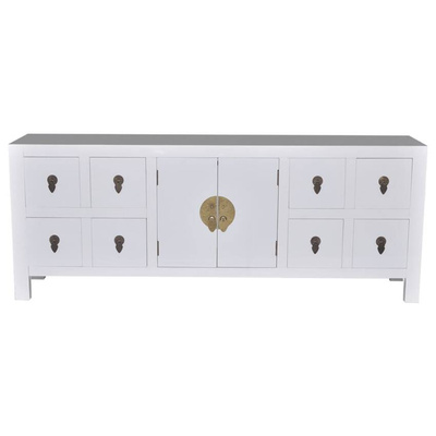vidaXL Szafka pod TV, biała, 110x24x48 cm, materiał drewnopochodny