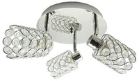 Lampa sufitowa York spot regulowana 3-punktowa do salonu metalowa