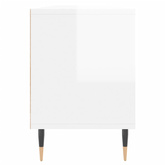 vidaXL Szafka pod TV, wysoki połysk, biała, 150x30x44,5 cm