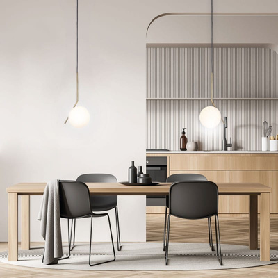 Lampa Wisząca Złota Kula Mleczna E14 Abruzzo Toscana