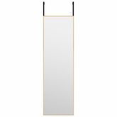 vidaXL Lustro na drzwi, złote, 30x100 cm, szkło i aluminium