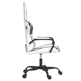 vidaXL Fotel gamingowy, biało-czarny, sztuczna skóra model standard