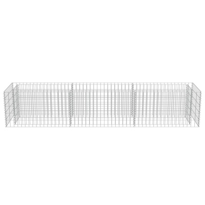 Podwyższona donica gabionowa, galwanizowana stal, 270x50x50 cm