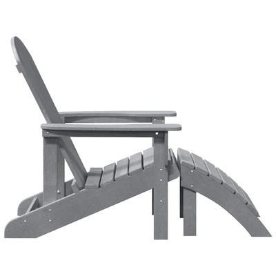 Krzesło Adirondack Jasnoszary HDPE