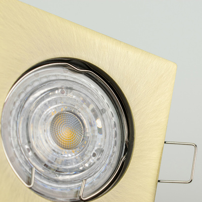 Punktowa oprawa sufitowa wpuszczana RAMI Brass IP20 kwadratowa mosiądz EDO777318 EDO Solutions
