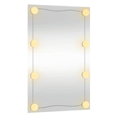 vidaXL Lustro ścienne z LED, 40x60 cm, szklane, prostokątne