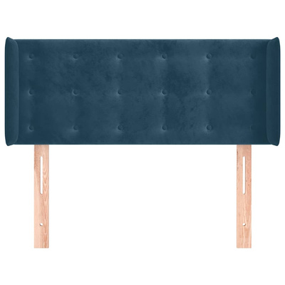 vidaXL Zagłówek uszak, ciemnoniebieski, 83x16x78/88 cm, aksamit model standard