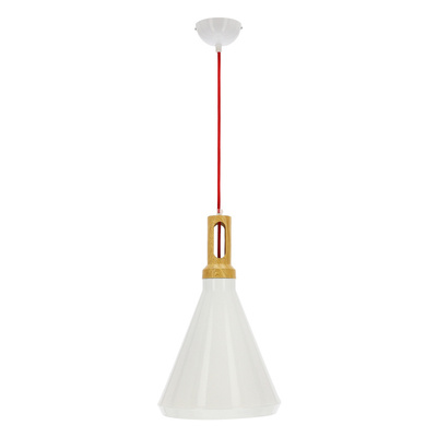 Lampa sufitowa wisząca candellux robinson 31-37695 e27 biały / wnętrze żółte