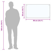 Panel ochronny do kuchni, przezroczysty, 90x50 cm, szkło