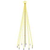 Choinka z kołkiem gruntowym, 310 ciepłych białych LED, 300 cm