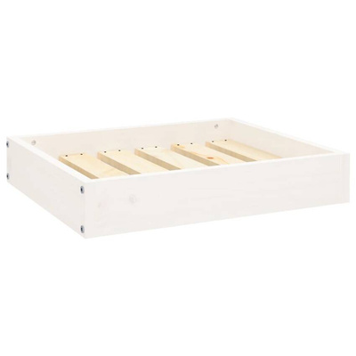 vidaXL Legowisko dla psa, białe, 51,5x44x9 cm, lite drewno sosnowe