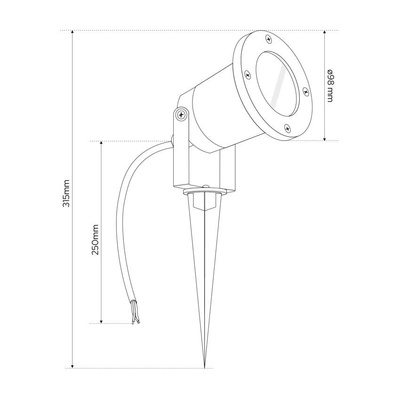 Reflektor ogrodowy wbijany LED HORTUS GU10 IP65 czarny EDO777112 EDO Solutions