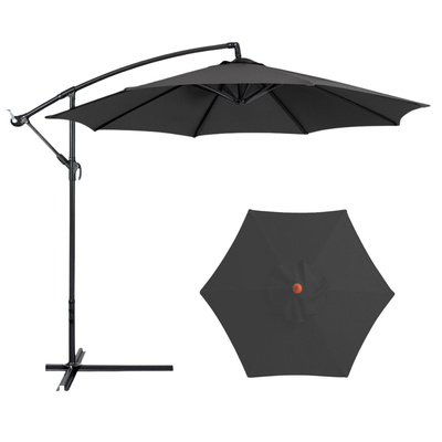 Parasol Ogrodowy Boczny Z Regulacją Pochyłu  350 x 250cm Antracyt