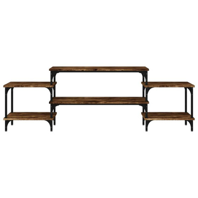 vidaXL Szafka pod TV, przydymiony dąb, 157x35x52 cm