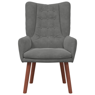 fotel Ciemnoszary 63 x 67 x 94 cm Aksamit