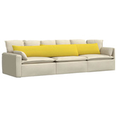 Poduszki na sofę 2 pcs Jasnożółty 200 x 40 cm tkanina