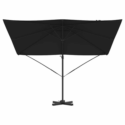 Parasol Roma Czarny 286 x 284 x 265 cm Aluminium i Poliester