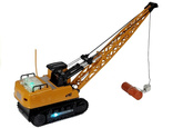Pojazd Budowlany Dźwig Zdalnie Sterowany RC Ruchome Ramie Światła Żółty