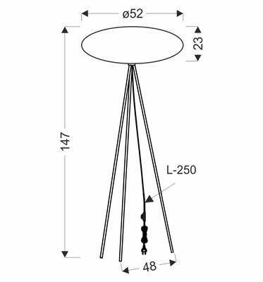 Lampa podłogowa CAFEE’ z abażurem kremowym latte 52 cm - lampa stojąca w stylu skandynawskim E27