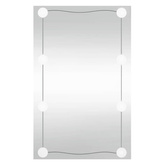 vidaXL Lustro ścienne z LED, 40x60 cm, szklane, prostokątne