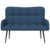 Sofa dwuosobowa niebieski 115 x 61 x 87 cm tkanina