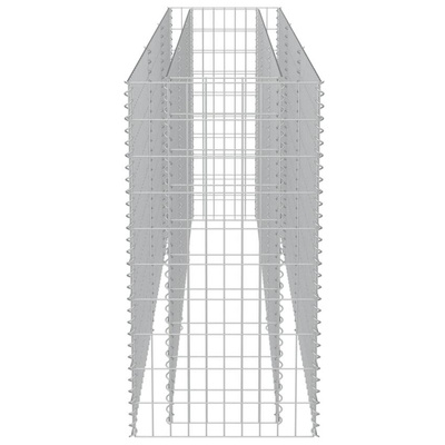 vidaXL Podwyższona donica gabionowa, galwanizowana stal, 270x50x100 cm