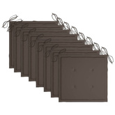 vidaXL Składane krzesła ogrodowe z poduszkami, 8 szt., drewno tekowe