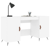 vidaXL Biurko, białe, 140x50x75 cm, materiał drewnopochodny wariant 5
