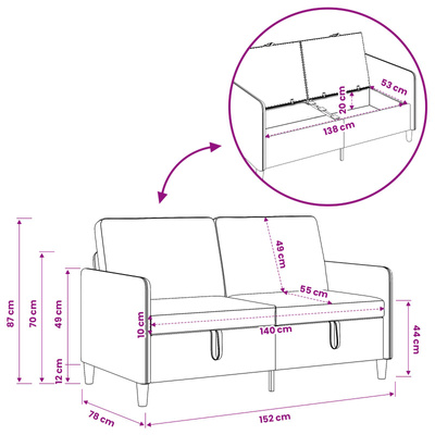 Sofa z miejscem do przechowywania Ciemnozielony