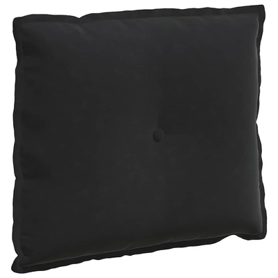 Poduszka na plecy Czarny 60 x 50 cm Tkanina sztruksowa