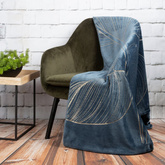 Koc Blanca granatowy 150x200