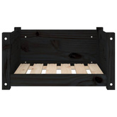 Legowisko dla psa, czarne, 55,5x45,5x28 cm, lite drewno sosnowe vidaXL