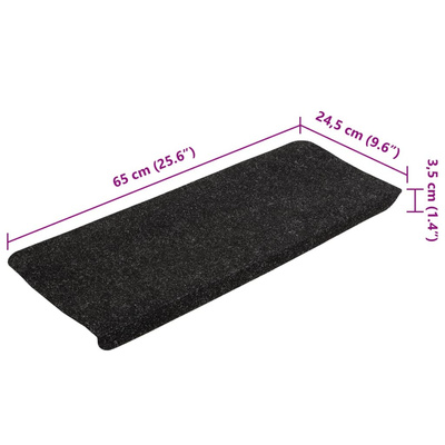 nakładki na schody, 15 szt., 65x24,5x3,5 cm Samoprzylepne