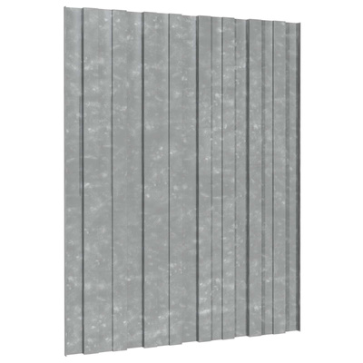 Panel dachowy 36 pcs srebrny 60 x 45 cm Stal galwanizowana