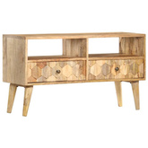vidaXL Szafka pod TV, 90x30x50 cm, lite drewno mango