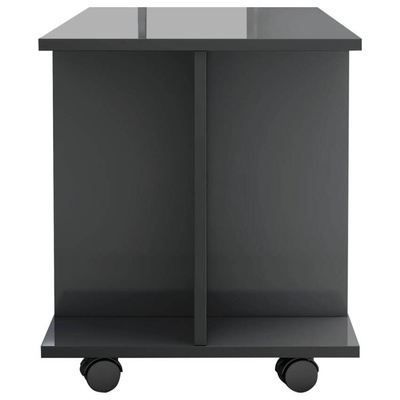 vidaXL Szafka pod TV, wysoki połysk, szara, 80x40x45 cm