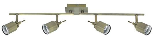 Lampa sufitowa Candellux 94-29150 Cesar listwa 4X50W GU10 patyna