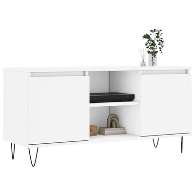 Szafka pod TV, biała, 104x35x50 cm, materiał drewnopochodny vidaXL